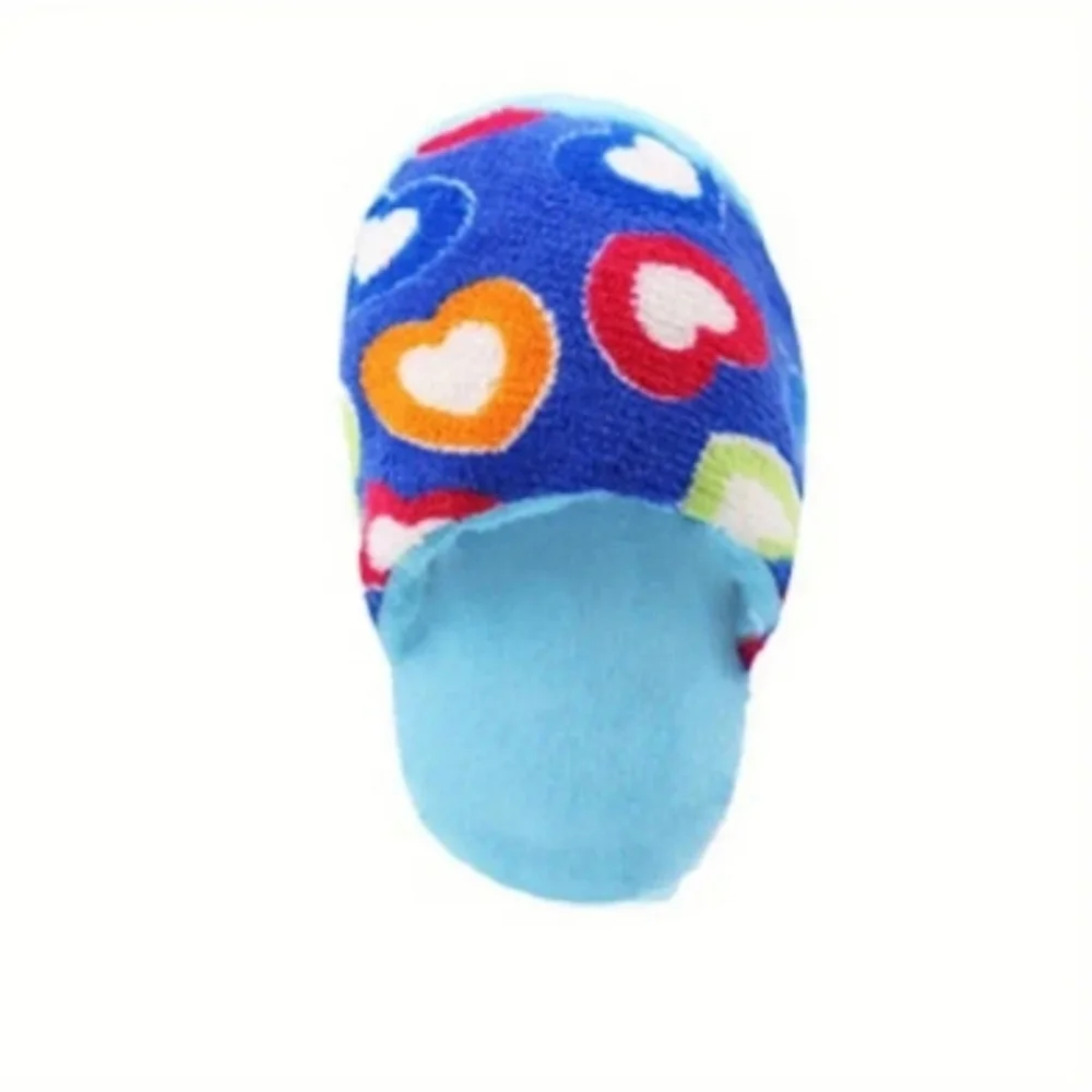 Blue or Pink Slipper Squeaky Dog Toy